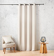 LINDER - Rideau isolant Baltic en velours - Beige craie - 135x260cm - vignette