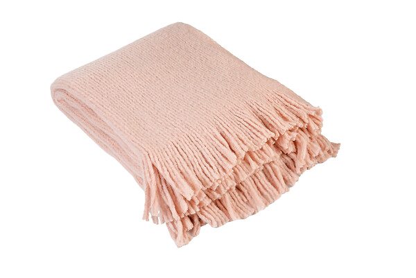 LINDER - Plaid Camille en maille - Rose Aurore - large