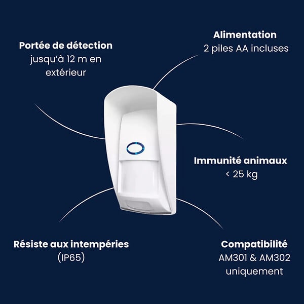 DAEWOO - Daewoo - Détecteur de mouvement extérieur WMO301 pour alarmes Touch ( AM301 ) / Touch XL ( AM302 ) et Vigilia - large