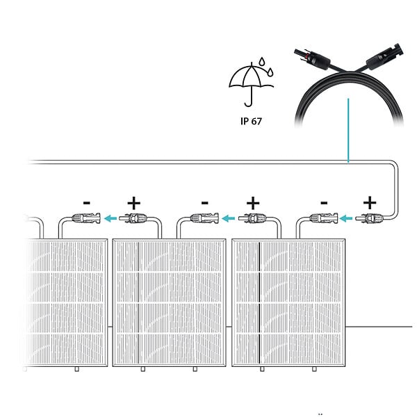 AVIDSEN - Câble universel pour panneaux solaires MC4 2m - Avidsen - 127133 - large
