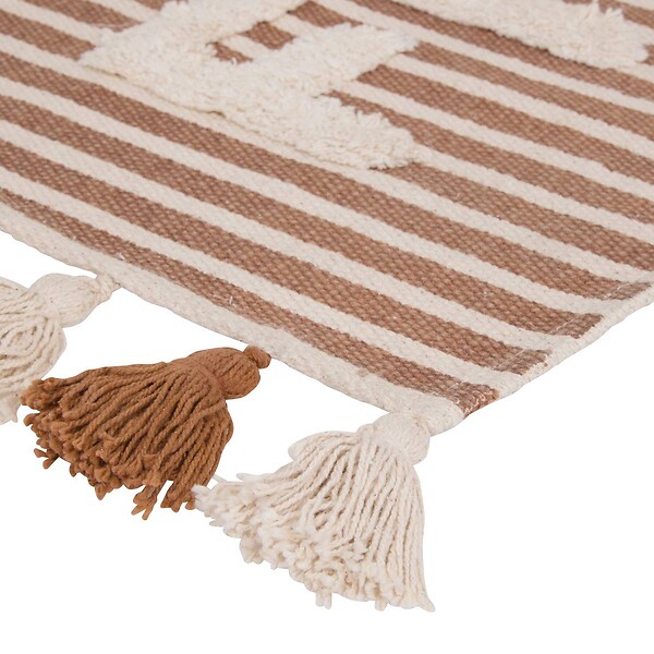 ATMOSPHERA - Tapis effet laine Scott marron 90x2cm - large