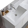 KIAMAMI VALENTINA - Meuble De Salle De Bains Suspendu 120Cm Blanc Avec Portes Et Miroir 120X110 | Bilbao - vignette