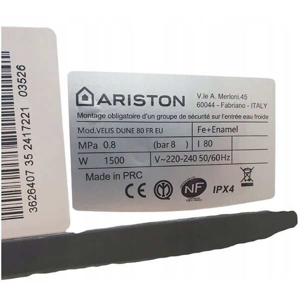 ARISTON - Chauffe-eau électrique Ultra-Plat - ARISTON - VELIS DUNE 80 FR EU - large