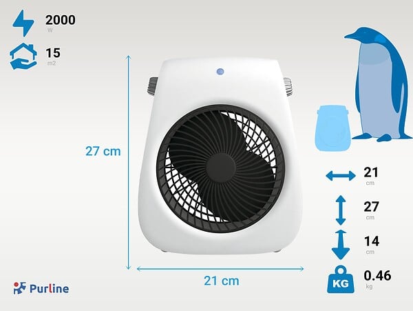 PURLINE - Chauffage de sol vertical 2000W - large