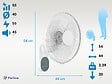 PURLINE - Ventilateur mural avec minuterie et 3 vitesses - vignette