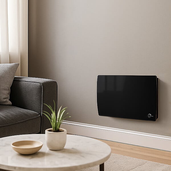 SANNOVER - Radiateur Electrique Mural en Verre Sorimo NF 1500 W Noir Sannover - large