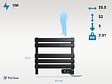 PURLINE - Sèche-serviettes électrique compact noir 100W - vignette