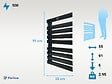 PURLINE - Sèche-serviettes mural aluminium display LED et WiFi 500W - vignette