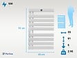 PURLINE - Sèche-serviettes mural aluminium display LED et WiFi 500W - vignette