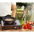 KEMPER - Réchaud à gaz portable 2200W INOX + 4 cartouches de gaz + Malette de transport Cuisson Extérieure Camping Van Trek KEMPER - vignette