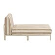 OVIALA - Méridienne rayée pour salon de jardin modulable en tissu beige - Patio - vignette