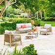HESPERIDE - Salon de jardin Nelora 5 places beige - vignette