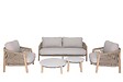 HESPERIDE - Salon de jardin Nelora 5 places beige - vignette