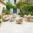 HESPERIDE - Salon de jardin Nelora 5 places beige - vignette