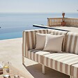 OVIALA - Salon de jardin bas modulable rayé 3 places beige - Patio - vignette