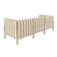 OVIALA - Salon de jardin bas modulable rayé 3 places beige - Patio - vignette