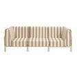 OVIALA - Salon de jardin bas modulable rayé 3 places beige - Patio - vignette