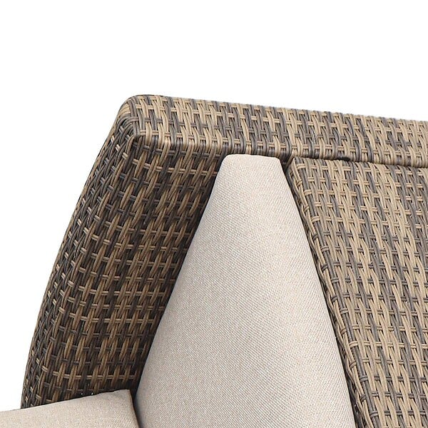 HESPERIDE - Canapé de jardin Selenim 2 places beige - large