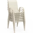 ID MARKET - Salon de jardin MADRID table 190 cm et 8 chaises empilables beige - vignette