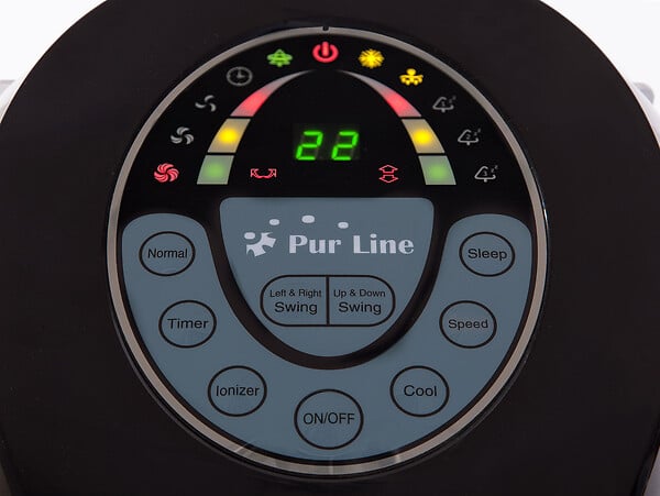 PURLINE - Rafraichisseur d'air par évaporation à débit élevé minuterie et 6 vitesses - large
