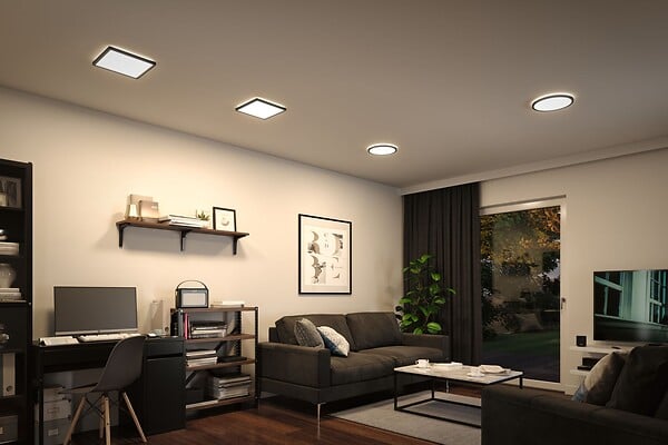 PAULMANN - Panneau LED Atria Shine D.190mm 11,2W 1340lm 4000K noir 230V - large