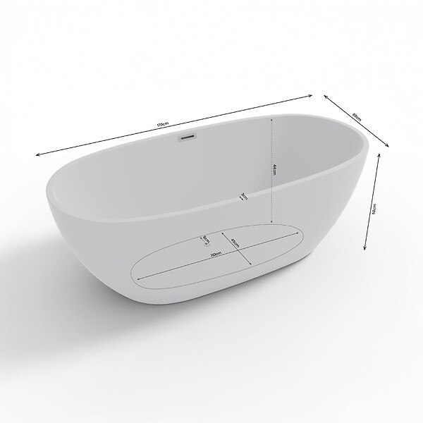 SPALINA - Baignoire îlot ovale SAMBA L. 170 x l. 79 cm, by SPALINA - large