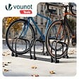 VOUNOT - Ratelier range velo acier mural et sol 3 vélos Noir - vignette