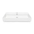 SWISS AQUA TECHNOLOGIES - Swiss Aqua Technologies Lavabo à poser et à suspendre 80,5x46,5 cm blanc 1 trou pour robinet SAT Infinitio (SATINF8046) - vignette