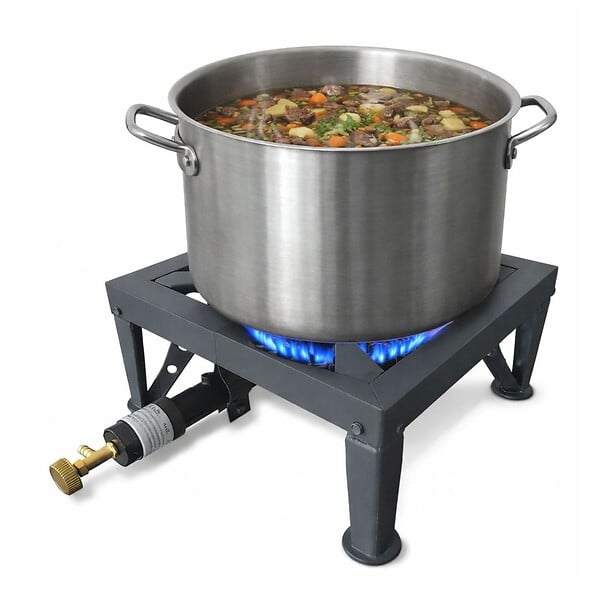 INTEC - Réchaud à gaz 7500W Professionnel Charge 200Kg Tout fonte 4 pieds renforcés - Réchaud Pro Marché Cuisson Confiture, Paella INTEC - large