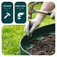 VOUNOT - Bordure de jardin plastique flexible 20m avec piquets vert - vignette