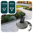 VOUNOT - Bordure de jardin plastique flexible 20m avec piquets gris - vignette