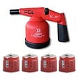 PROWELTEK - Lampe à souder à gaz 1760W + 4 Cartouches gaz Utilisation à 360°- Chalumeau à gaz Allumage électronique à batterie PROWELTEK - vignette