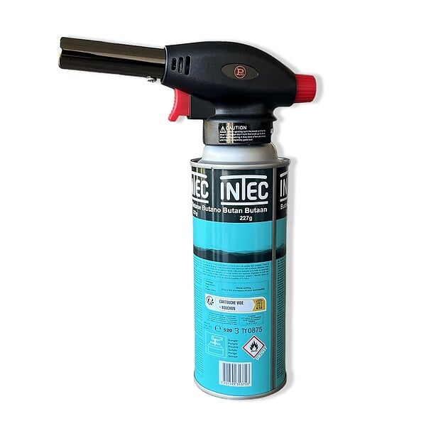 PROWELTEK - Chalumeau à gaz 180W - 360°C + Cartouche gaz butane 227gr - Chalumeau de cuisine Allumage auto piezo flamme réglable PROWELTEK - large