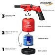 PROWELTEK - Lampe à souder à gaz 1760W + 8 Cartouches gaz Utilisation à 360°- Chalumeau à gaz Allumage électronique à batterie PROWELTEK - vignette
