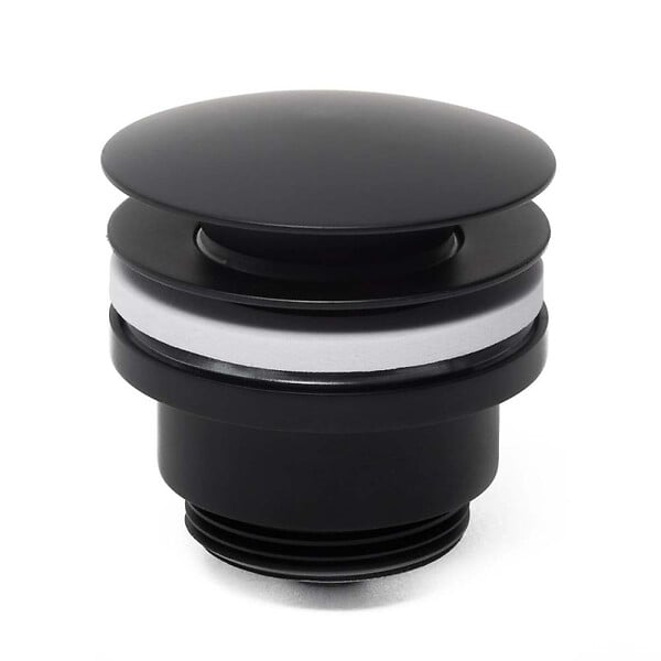SWISS AQUA TECHNOLOGIES - Bonde clic-clac 5/4 avec trop-plein noir mat pour lavabo et vasque (VF785BL) - large