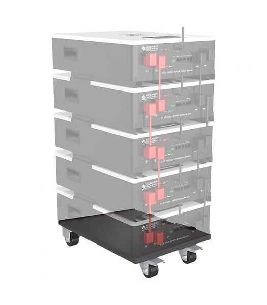 KONNER SOHNEN - Plateau roulant pour batteries lithium KS LB 24-100 - KS Rack 24 - large