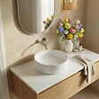 CERAMIA - Ceramia Vasque a poser ronde 36 cm hauteur 12,5 cm sans trop-plein blanc brillant Pixl (CEPX3636) - vignette