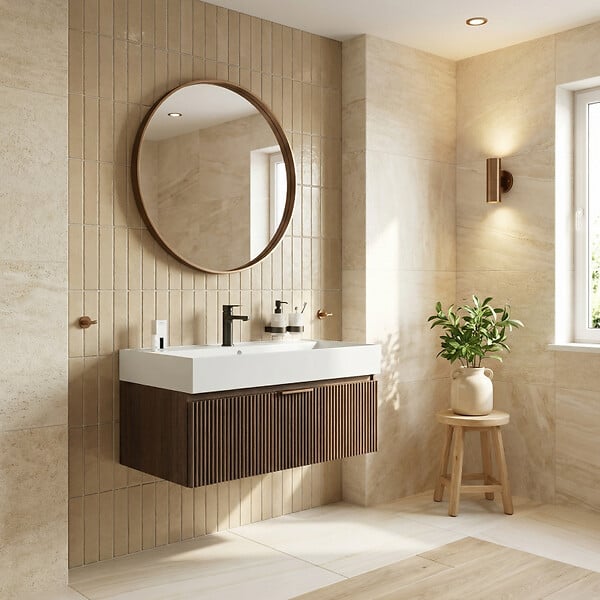SWISS AQUA TECHNOLOGIES - Swiss Aqua Technologies Lavabo à poser et à suspendre 80,5x46,5 cm blanc 1 trou pour robinet SAT Infinitio (SATINF8046) - large