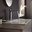 HANSGROHE - Mitigeur lavabo Vernis Blend 190 avec tirette et vidage synthétique Chromé + nettoyant Briochin - vignette