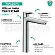 HANSGROHE - Mitigeur lavabo Talis E 240, sans tirette ni vidage blanc mat - vignette