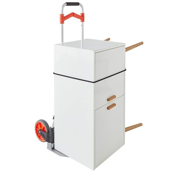 PACK AND MOVE - Pack and Move - Diable pliable en aluminium - 35 x 48 x 119 cm - 130 KG max - Pour déménagement et transport - large