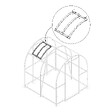 KLASIKA GREENHOUSES - Fenêtre de toit KLASIKA SLIM pour serre avec ouvre-fenêtre automatique - vignette