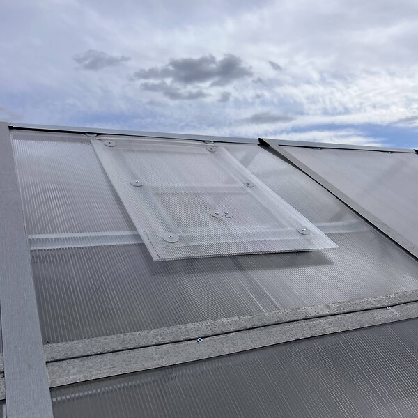 KLASIKA GREENHOUSES - Fenêtre de toit KLASIKA DROP pour serre avec ouvre-fenêtre automatique - large