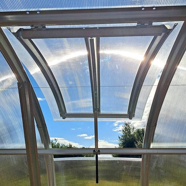 KLASIKA GREENHOUSES - Fenêtre de toit KLASIKA EASY pour serre avec ouvre-fenêtre automatique - large