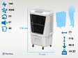 PURLINE - Rafraichisseur d'air par évaporation à débit élevé minuterie et 3 vitesses - vignette
