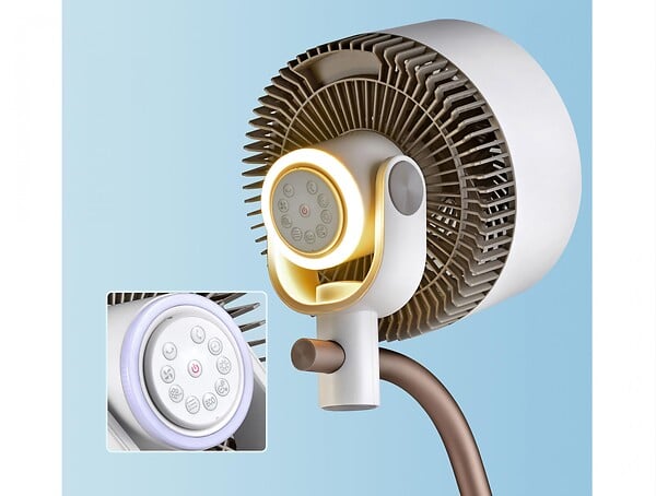 PURLINE - Ventilateur de sol DC avec lumière ambiante - large
