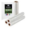 PACK AND MOVE - Pack And Move - Lot 4 Rouleaux Film Étirable - 300 M - Transparent - Film Déménagement Film Emballage Film Palette Film Protection - vignette