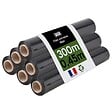 PACK AND MOVE - Pack and Move - Lot 6 rouleaux film étirable - 300 m - Noir - Film déménagement Film emballage Film palette Film protection - vignette