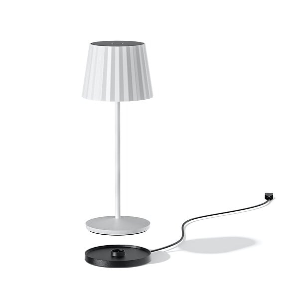 LUMISKY - Lampe de table sans fil ABBY Blanc H30cm - large