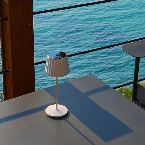LUMISKY - Lampe de table sans fil ABBY Blanc H30cm - large